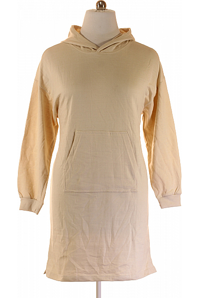  Mikinové Šaty Béžové Second Hand Vel. XL