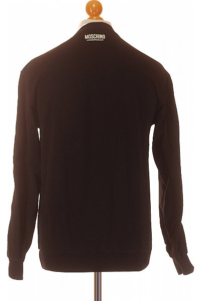 MOSCHINO Pánská Mikina Bez Zapínání Černá Second hand Vel. S