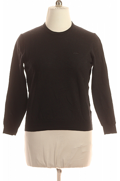 Dámský Svetr Vlněný Černý Hugo Boss Second Hand Vel. XL