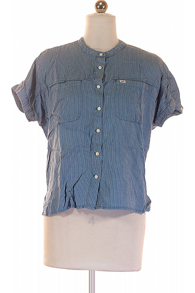 Lee  Vzorovaná Dámská Košile Modrá Second hand Vel. S