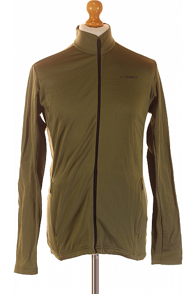 ADIDAS Sportovní Pánská Mikina Zelená Vel. M