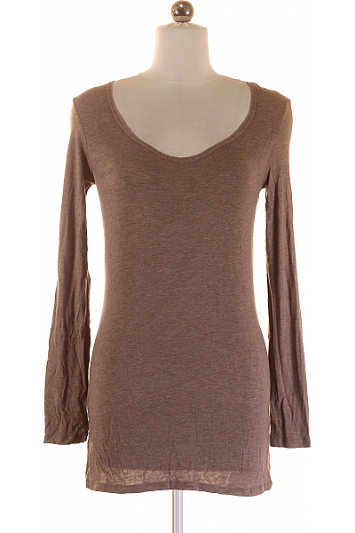 Jednoduché Dámské Tričko Hnědé Vel. S
