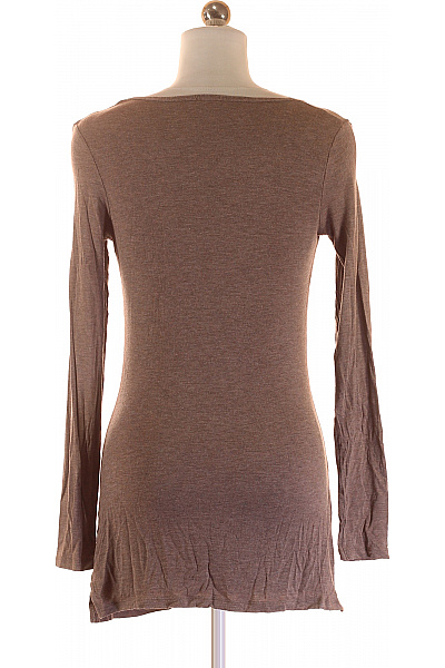 Jednoduché Dámské Tričko Hnědé Vel. S