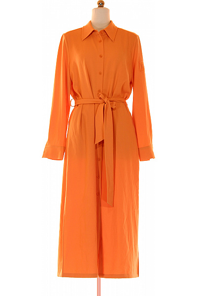MARC AUREL Šaty Oranžové Second Hand Vel. 38
