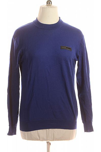 Pánský Svetr Vlněný Modrý PLEIN SPORT Second Hand