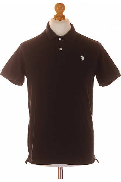 U.S.POLO ASSN. Pánské Tričko S Límečkem Černé Vel. L