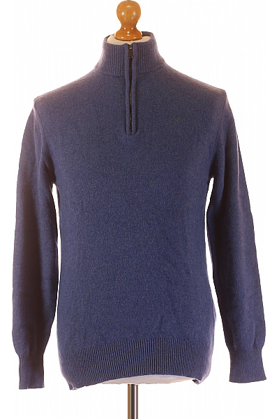 Pánský Svetr Vlněný Modrý HACKETT Vel. L