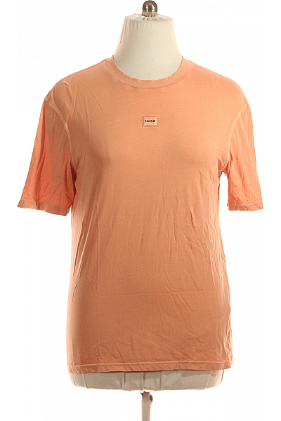 Hugo Boss Jednoduché Pánské Tričko Oranžové Vel. M