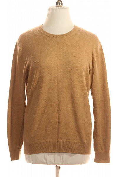 Pánský Svetr Hedvábný Hnědý Vel. XXL