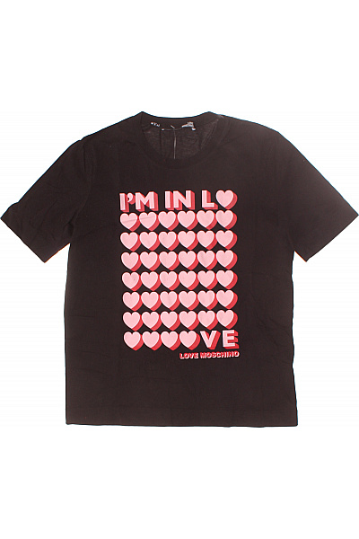 MOSCHINO Dámské Tričko S Potiskem Černé