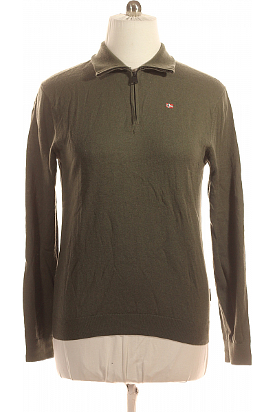 Pánský Svetr Vlněný Zelený NAPAPIJRI Vel. XL