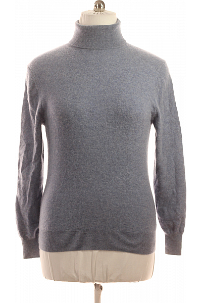 Dámský Svetr Kašmírový Modrý Second Hand Vel. XL