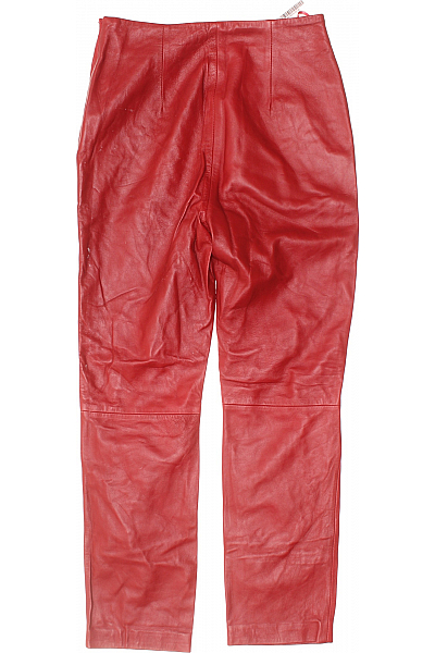 Dámské Kalhoty s Vysokým Sedem Kožené Červené Karen Millen Vel. 40