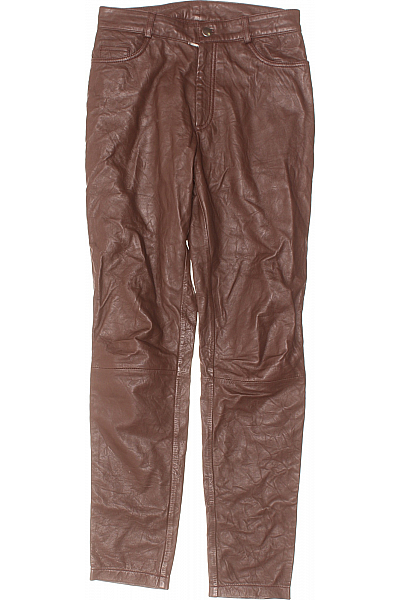 Dámské Kalhoty Kožené Hnědé CIGNO NERO Vel. 34