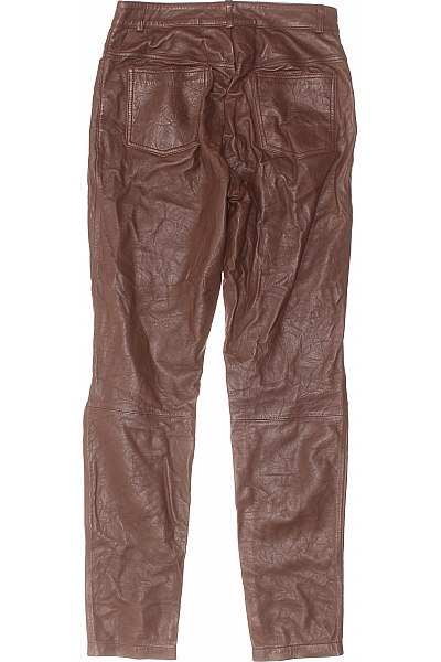 Dámské Kalhoty Kožené Hnědé CIGNO NERO Vel. 34