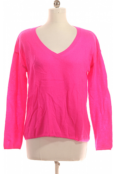 Dámský Pulovr Kašmírový Růžový Vel. L