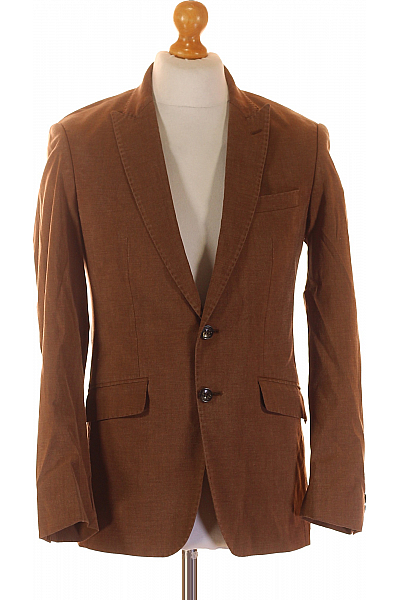 Společenské Pánské Sako Vlněné Hnědé Digel Vel. 46