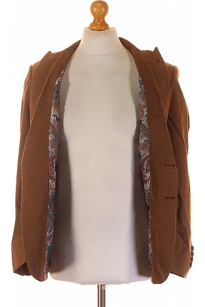 Společenské Pánské Sako Vlněné Hnědé Digel Vel. 46