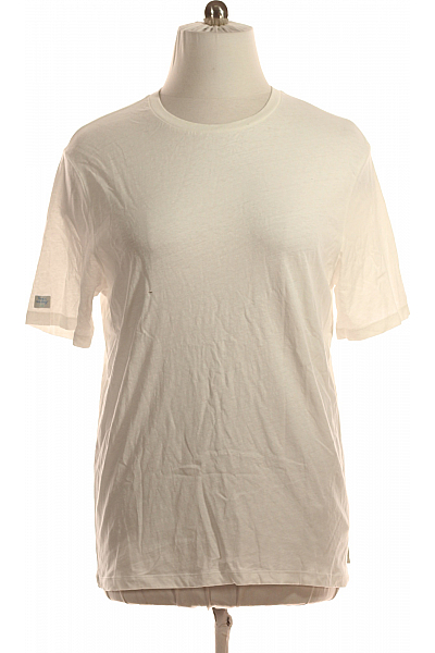 Scotch & Soda Jednoduché Pánské Tričko Bílé Vel. XL