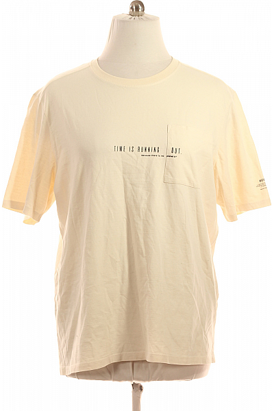 Jednoduché Pánské Tričko Béžové ECOALF Vel.  XL