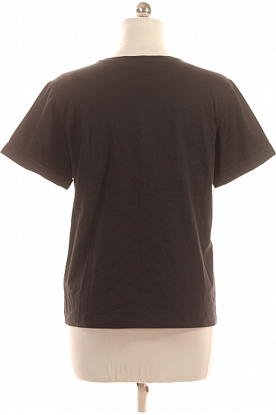 Escada Dámské Tričko s Potiskem Černé Second hand Vel. M