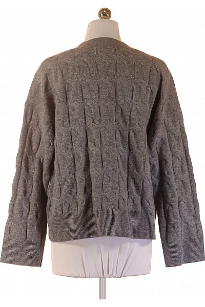 TOMMY HILFIGER Šedý pletený kardigan s copánkovým vzorem a výstřihem do V Vel. S | TOMMY HILFIGER | obrázek 2