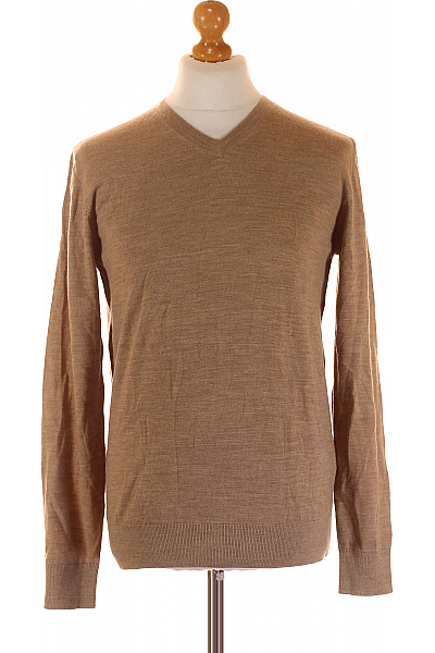 Pánský Pulovr Vlněný Hnědý Seidensticker Vel. M