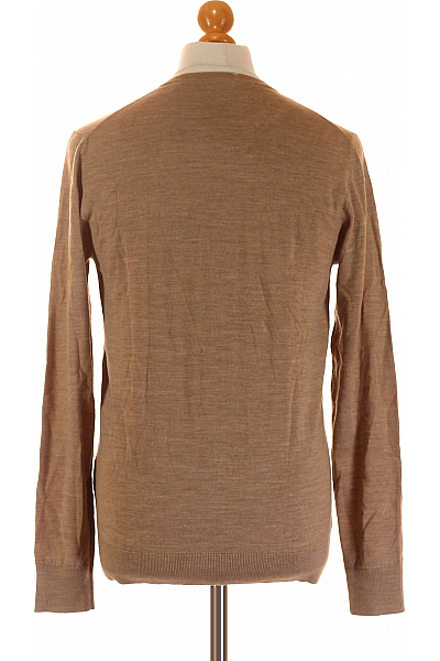 Pánský Pulovr Vlněný Hnědý Seidensticker Vel. M