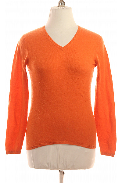 Dámský Svetr Kašmírový Oranžový Vel. XXL