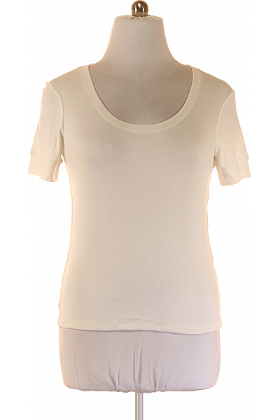 Jednoduché Dámské Tričko Bílé COMMA Second Hand Vel. 44