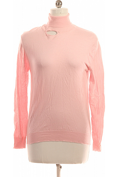 Dámský Svetr Kašmírový Růžový Manheimer Berlin Vel. M