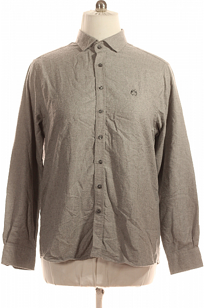 CAMPIONE DEL GARDA Pánská Košile Jednobarevná Šedá Vel. XL