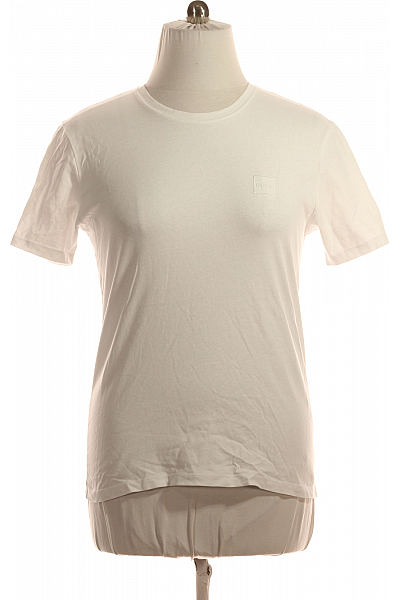 Jednoduché Pánské Tričko Bílé Hugo Boss Vel. L