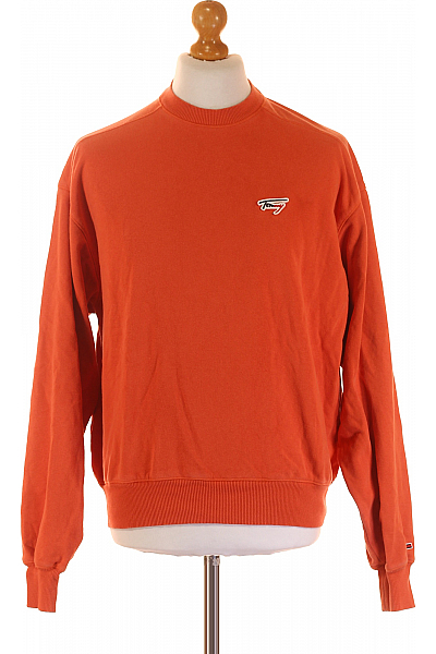 TOMMY HILFIGER Pánská Mikina Bez Zapínání Oranžová Vel. XS