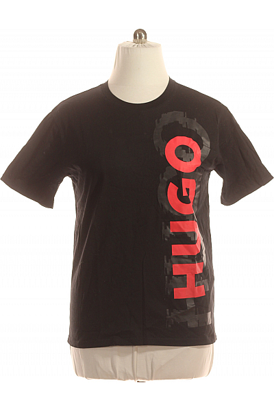 Pánské Tričko S Potiskem Černé Hugo Boss Vel. L