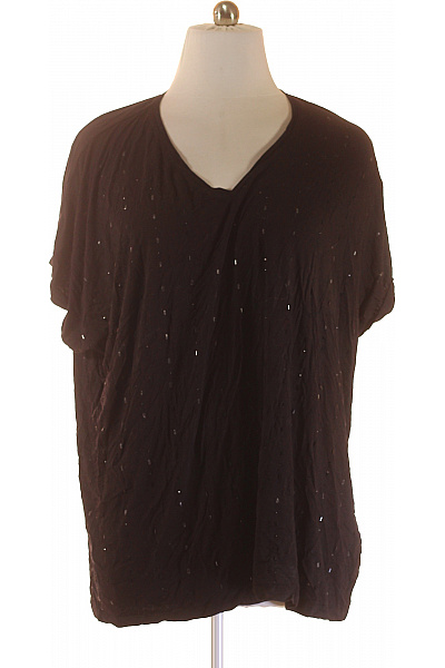 Dámské Tričko s Potiskem Černé SAMOON Second hand Vel. 56