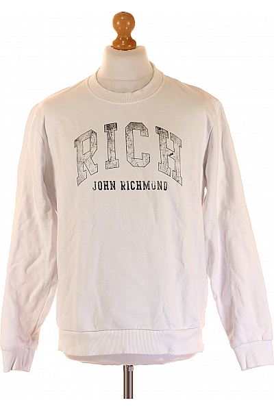 John Richmond Pánská Mikina Bílá Vel. XL