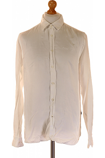 Hugo Boss Pánská bílá lyocellová košile s dlouhým rukávem slim fit ležérní business Velikost M | Hugo Boss | obrázek 2