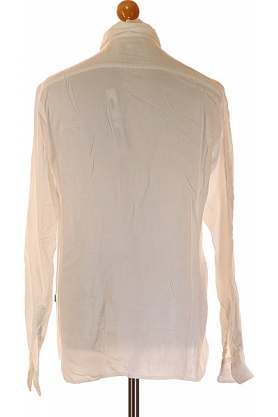 Hugo Boss Pánská bílá lyocellová košile s dlouhým rukávem slim fit ležérní business Velikost M | Hugo Boss | obrázek 3