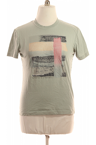 TOM TAILOR Pánské Tričko S Potiskem Zelené Vel. L