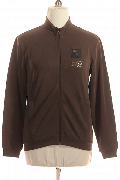 ARMANI Pánská Mikina Na Zip Hnědá Vel. M
