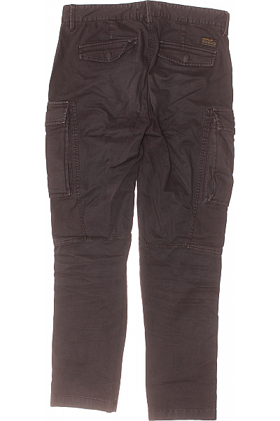 Pánské Kalhoty Kapsáče Černé REPLAY Second hand Vel. 31