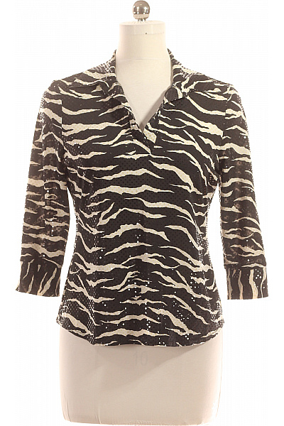 Vzorovaná  Halenka Černá Second hand Vel. 40