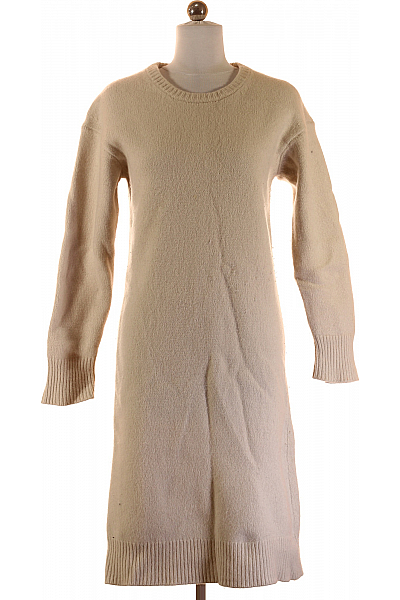 Filippa K. Pletené šaty Vlněné Béžové Vel. XS