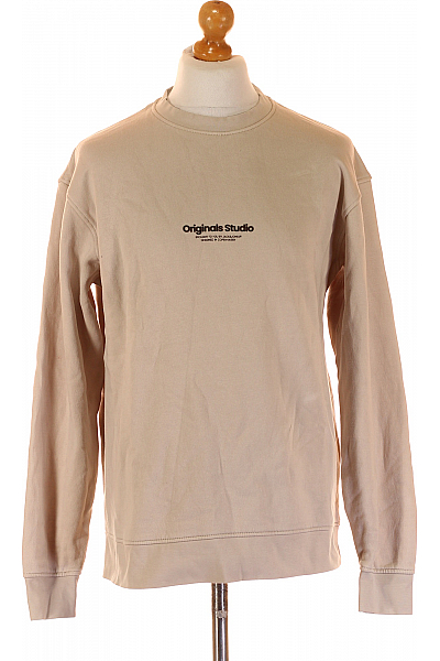 JACK & JONES Pánská Mikina Bez Zapínání Béžová Vel. L