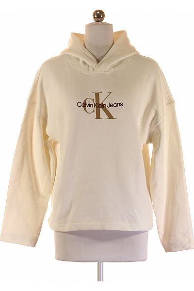Dámská Mikina Bez Zapínání Béžová Calvin Klein Vel. XS