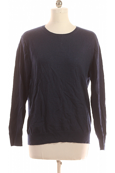 Dámský Pulovr Vlněný Modrý Vel. XL