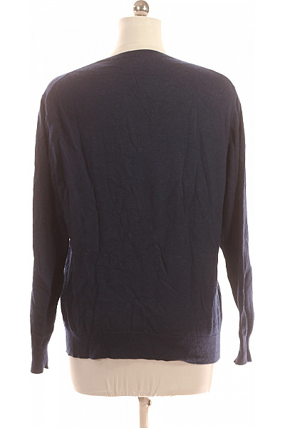 Dámský Pulovr Vlněný Modrý Vel. XL