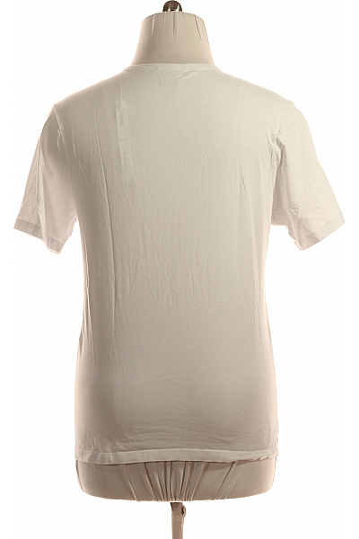 Hugo Boss Jednoduché Pánské Tričko s Krátkým Rukávem Bavlněné Bílé