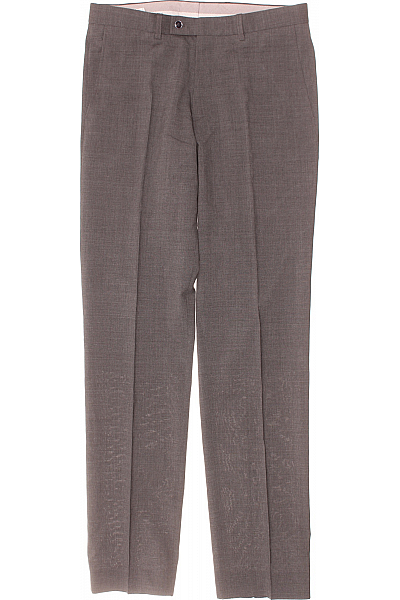 Společenské Pánské Kalhoty Vlněné Šedé Second Hand